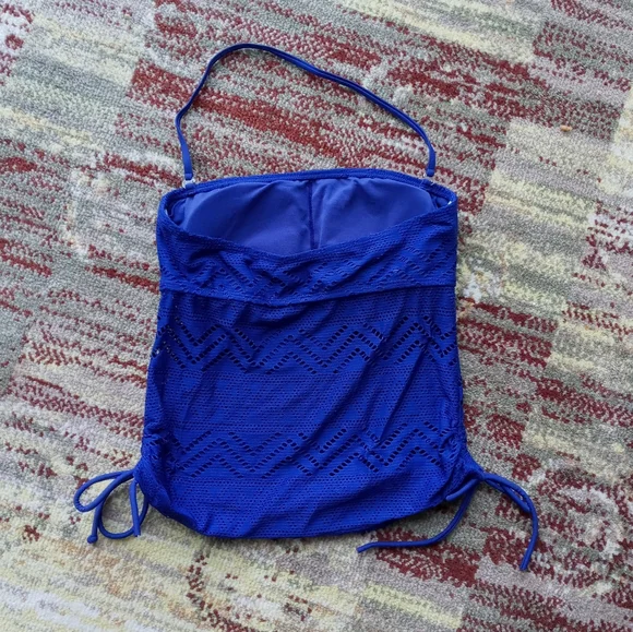 Strapless Halter Takini Lace Swim Top - Picture 4 of 7